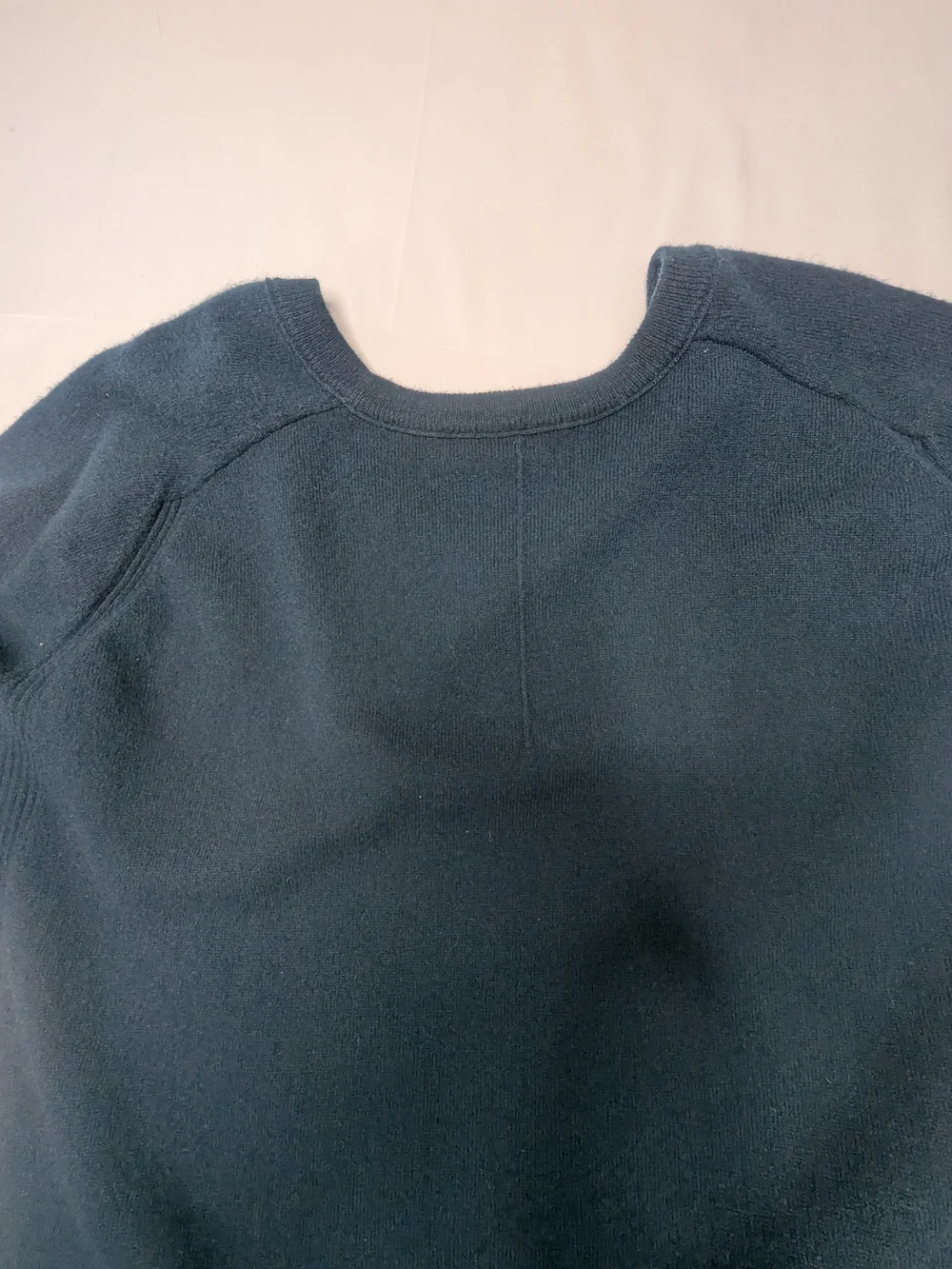 Margaret O'Leary 100% Cashmere Scoop Neck High-Low Knit Sweater Navy Blue L
